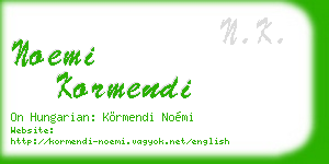 noemi kormendi business card