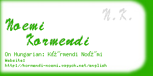 noemi kormendi business card